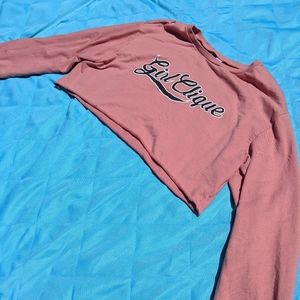 Pink "Girl Clique" Crop top